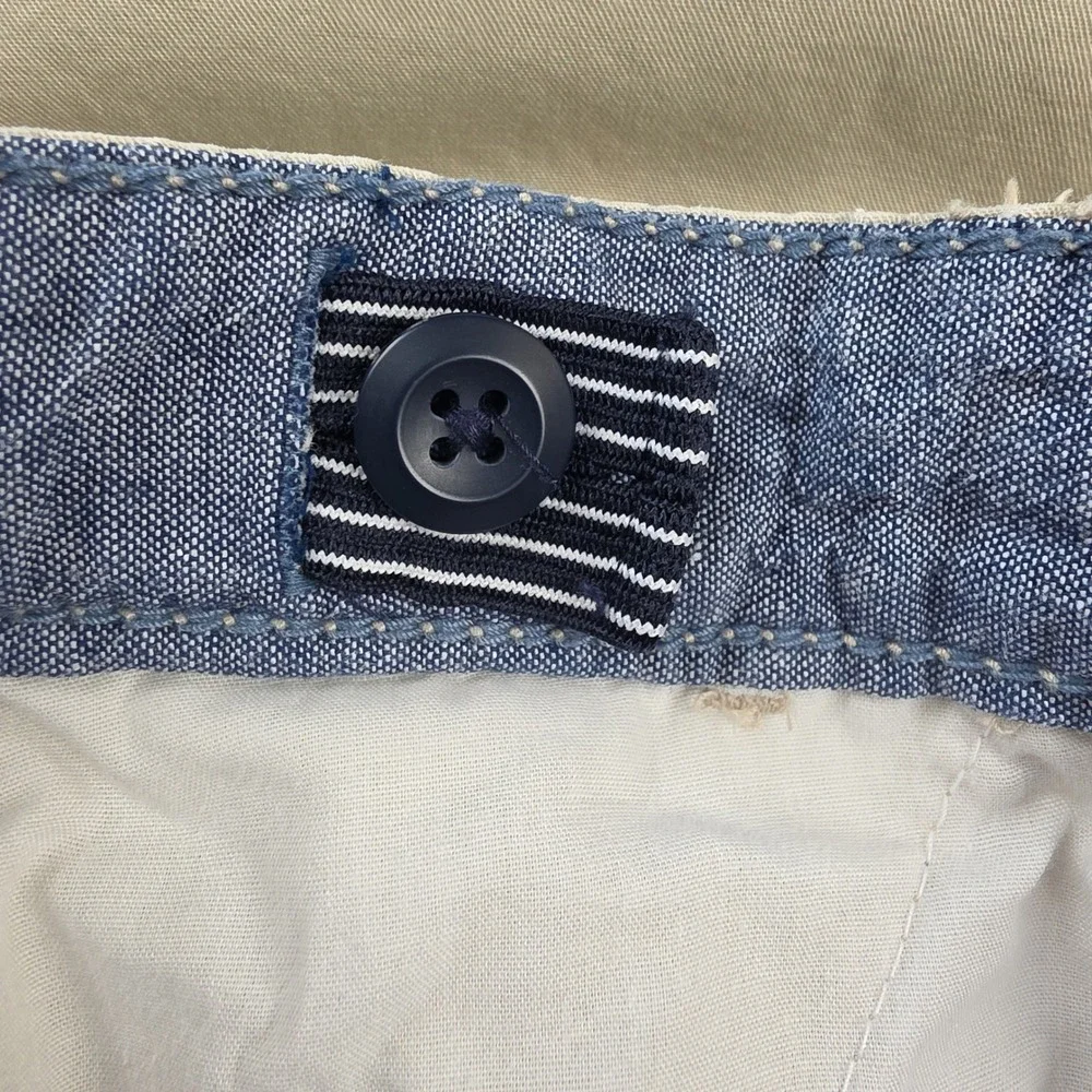 OshKosh Bgosh Chino Shorts Boys 12 Tan Excellent Adjustable Waist Cotton